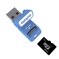 A-DATA Micro SD 4GB CardReader II blue