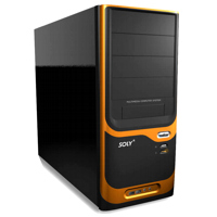 Super Case PC-375 500W Soly Orange Silver 12cm FAN