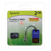 Apacer Micro SecureDigital card 2GB +reader