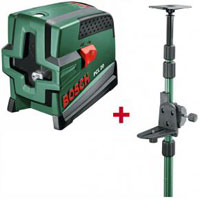 BOSCH SET PCL 20 kr�ov� laser + TP 320 teleskopick� rozpern� ty�