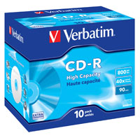 CD médium VERBATIM 800MB 40x 10JC