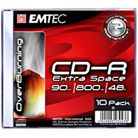CD m?dium EMTEC 800MB slim