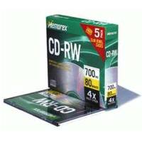 CD RW médium MEMOREX 700MB 5pack