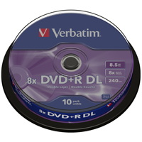 DVD + R VERBATIM DL 8.5 GB 8x 10cake