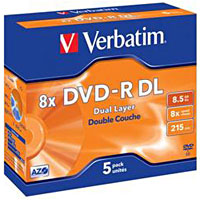 DVD-R Verbatim 8,5 GB Dual layer 8x JC