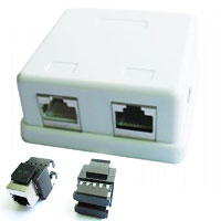 ETHERNET FTP z?suvka 2xRJ45 na omietku