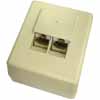 ETHERNET STP zásuvka 2xRJ45 na omietku KF2