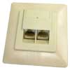 ETHERNET STP z?suvka 2xRJ45 pod omietku KF4