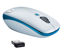 LOGITECH V550 Nano Mouse white-blue