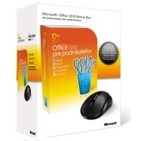 MS OFFICE Pre podnikate?ov 2010 SK 32/64bit DVD + mys