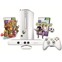 XBOX 360 4GB SLIM Kinect  hry Kinect Adventures Kinect Sport 1 white