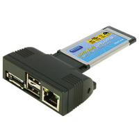 Speed Dragon Expresscard 2xUSB +eSATA+LAN