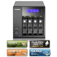 QNAP NAS Server TS-459Pro II,SCSI,1GB DDRIII,4x3,5