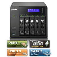 QNAP NAS Server TS-559Pro II,SCSI,1GB,DDRIII,5x3,5"