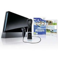 Nintendo Wii black Limited Edition +Wii Motion+Wii sports+Wii re